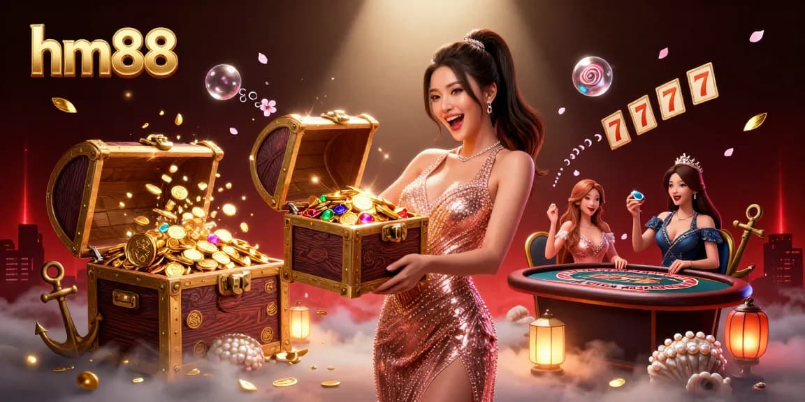 Experience thrilling games at hm88’s vibrant online casino with slots, roulette, and more in an enchanting scene.