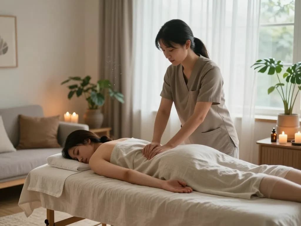 숙련된 치료사와 편안한 요소가 있는 차분한 홈 환경에서 전문 출장마사지를 경험해 보세요.