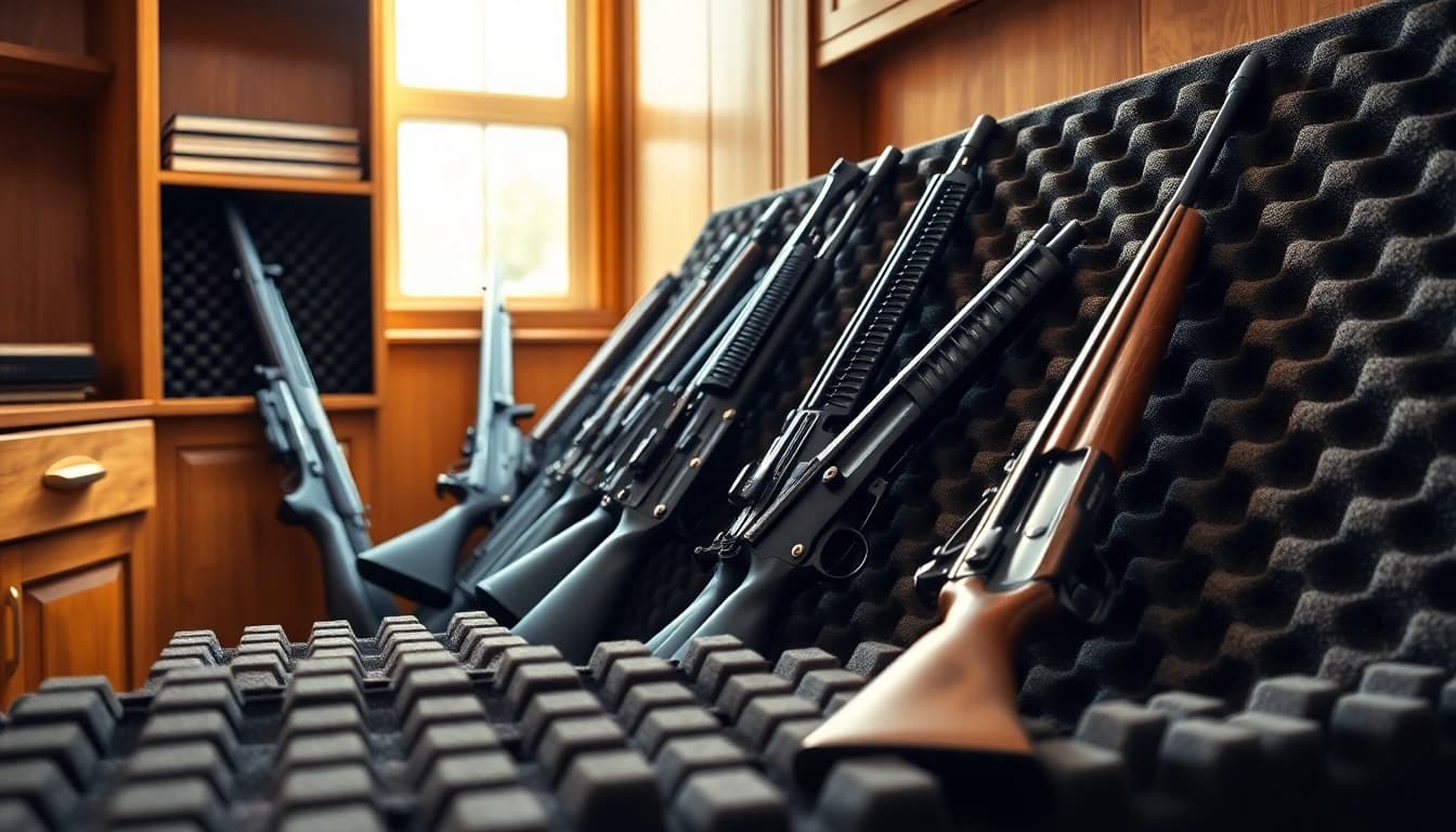 Secure foam for rifle case showcasing custom inserts for optimal firearm protection.