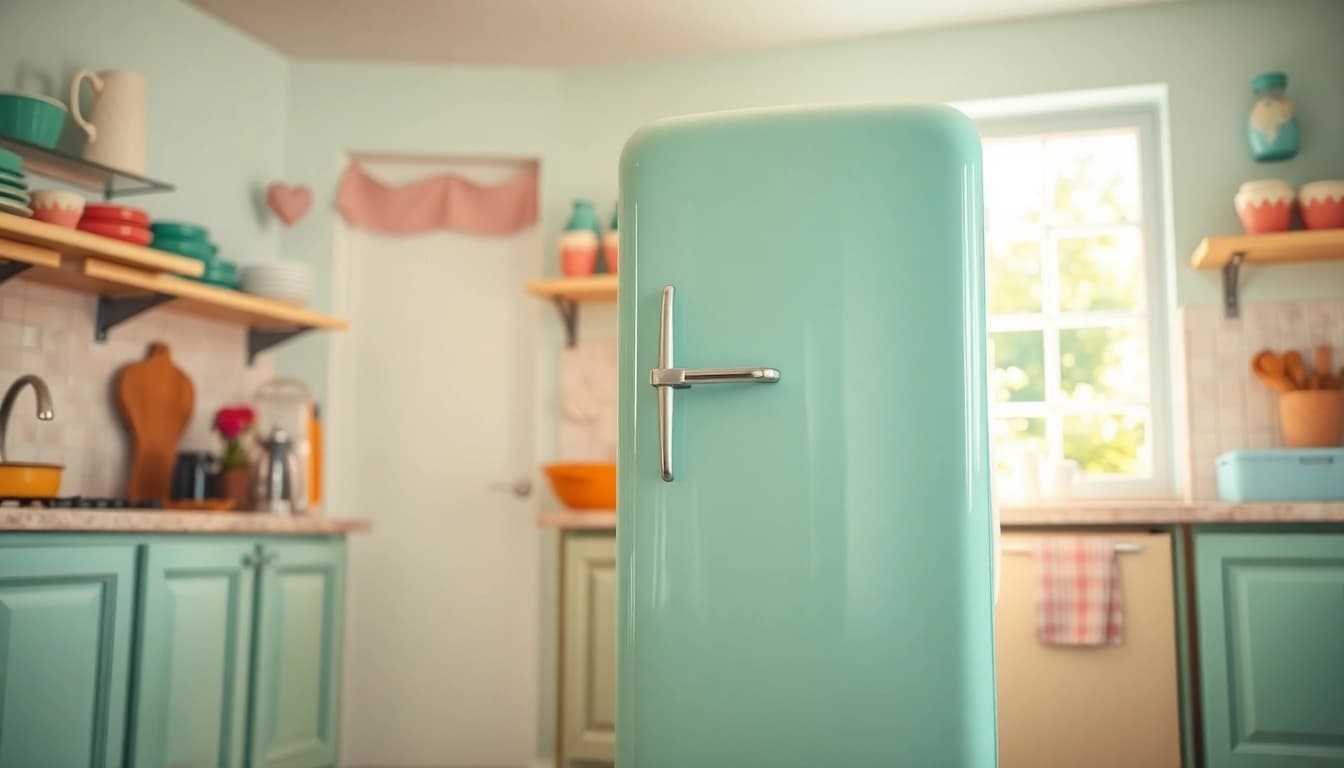 Retro Appliance adds a vintage charm to a modern kitchen, blending old and new styles.