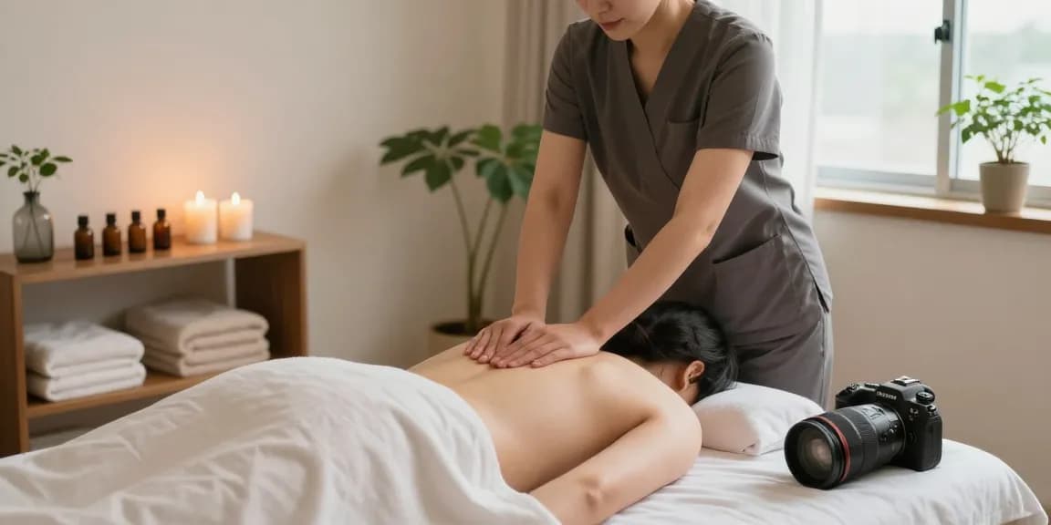신촌출장마사지 session in a calming space with a professional therapist.