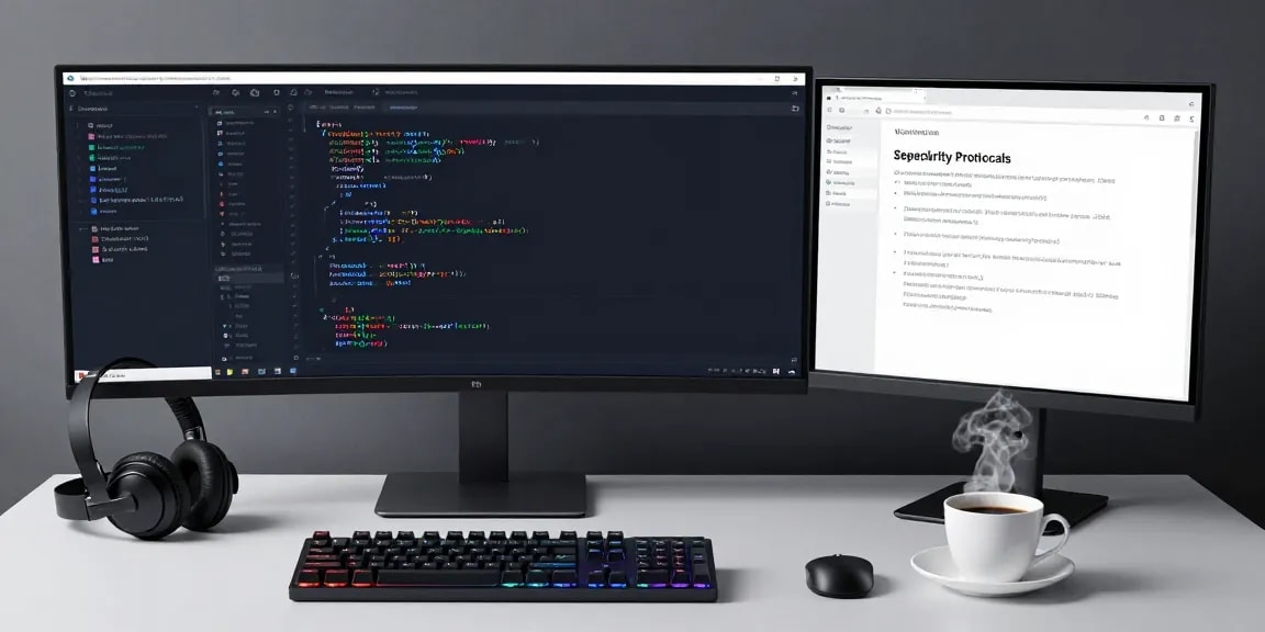 Waygrid API management platform in a developer workspace, showcasing cloud computing and cybersecurity technologies.