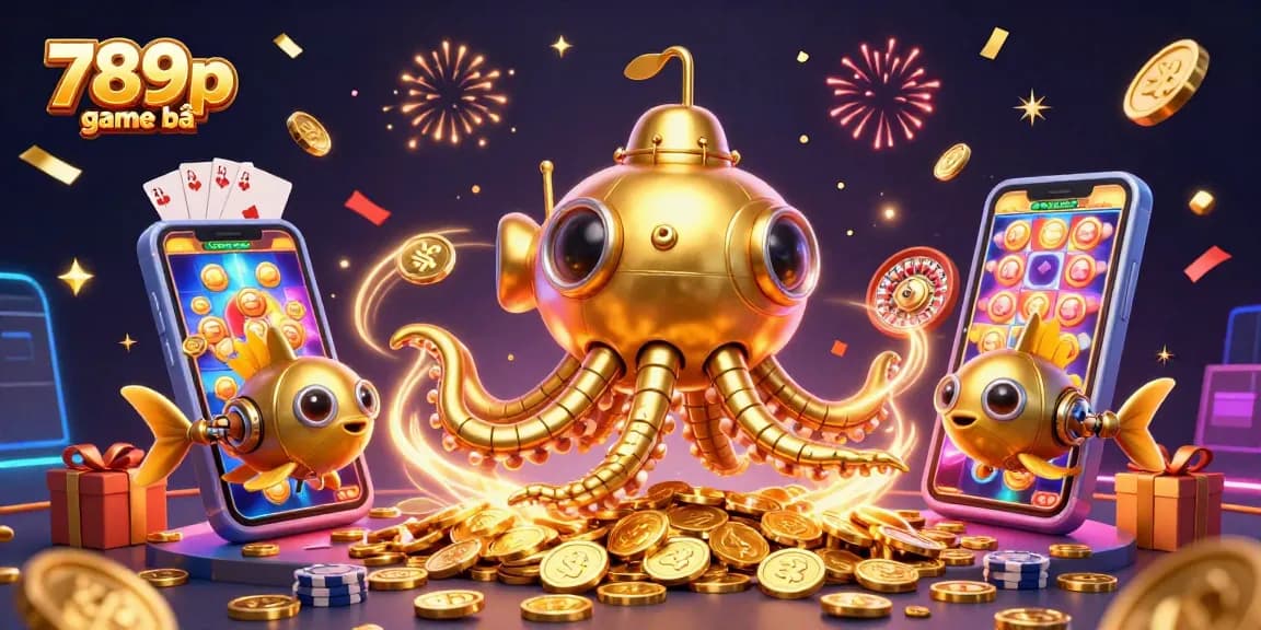Spin to win with 789p game bài in this vibrant casino-themed 3D illustration.