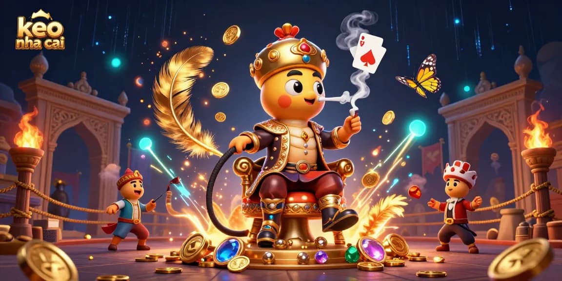 Engage in keo nha cai with this vibrant 3D cartoon illustration of an enormous caterpillar master, illustrating excitement in betting.