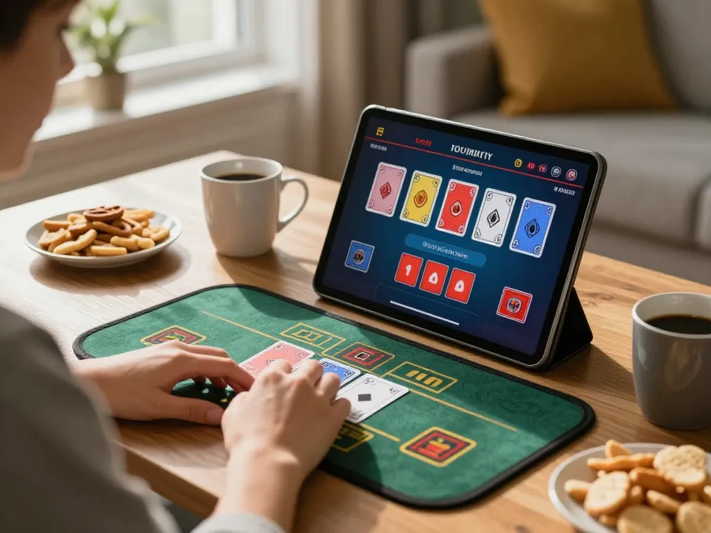 Experience the thrill of paris888 by playing live dealer games on a tablet in a cozy home setting
