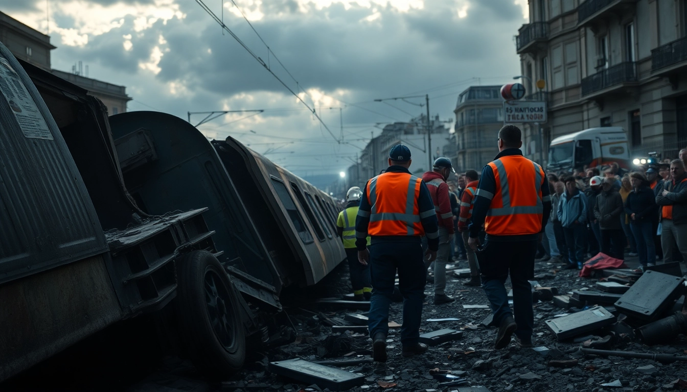Rescuers responding to the spain train crash, showcasing urgency and emotion in a chaotic environment.