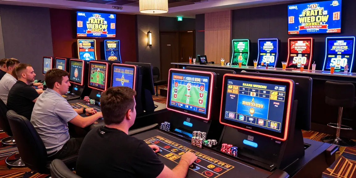 Explore exciting games at non-UKGC casinos featured on https://dsam.org.uk, showcasing vibrant gaming stations and engaging player experiences.