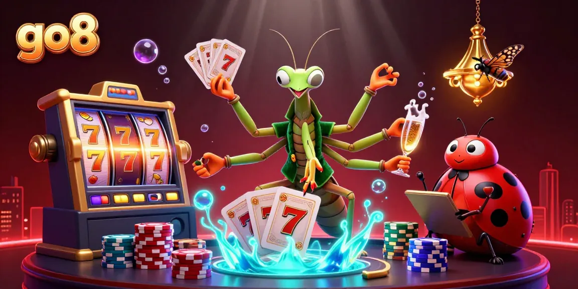 Experience the excitement at go8 with a vibrant scene of a casino featuring dynamic gameplay elements and engaging characters.