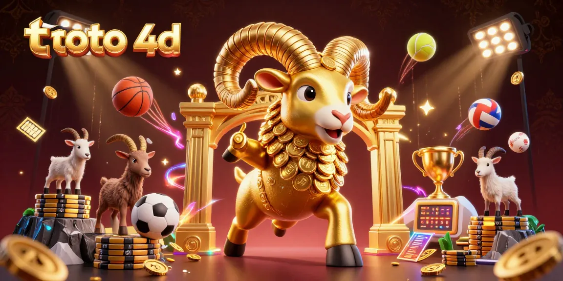 Engage with the exciting world of toto 4d through this vibrant casino-themed illustration showcasing dynamic sports elements and energy.