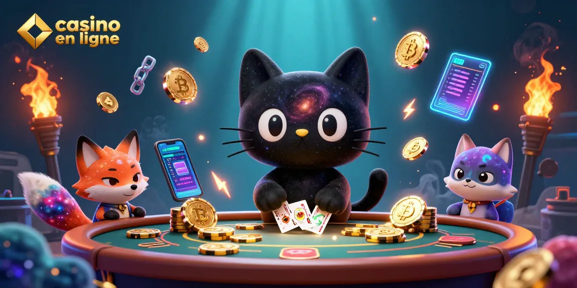 Jouez à des jeux captivants de casino en ligne tout en profitant d'une aventure cosmique avec un chat trou noir.