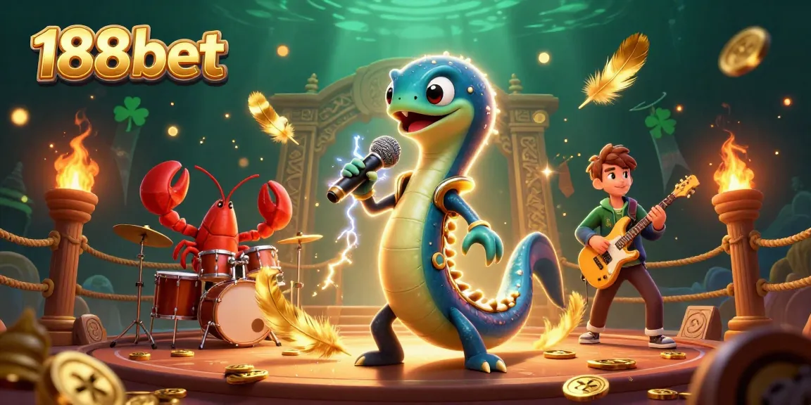 Engage in thrilling gameplay at 188bet with a vibrant underwater casino scene featuring lively characters.