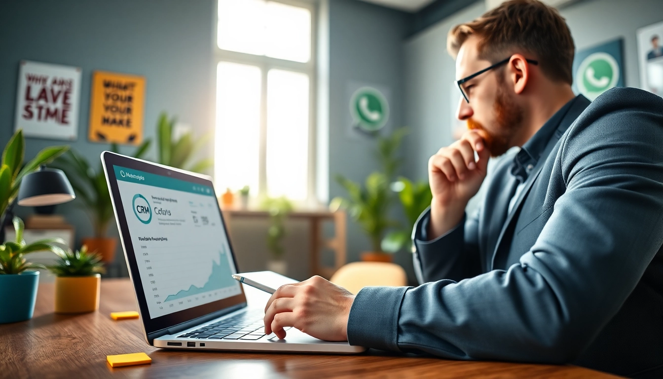 Boost your efficiency with WhatsApp Business CRM reflected in a professional workspace.