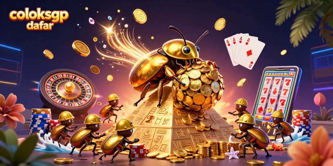 Experience the excitement of coloksgp daftar with vibrant 3D casino elements and dynamic golden themes.