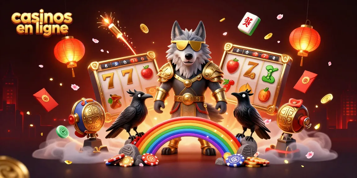 Plongez dans l'univers captivant des casinos en ligne avec cette illustration colorée inspirée des jeux.