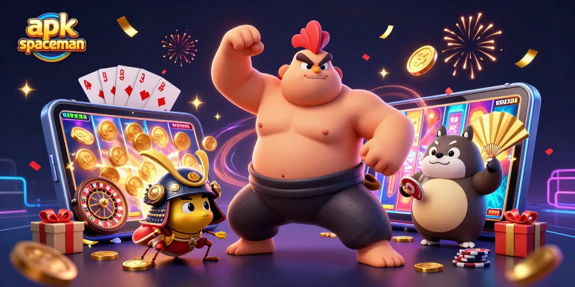 Spin to win with apk spaceman! Enjoy vibrant casino fun with dynamic game elements and characters.