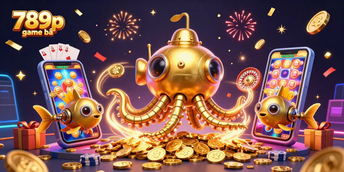 Spin to win with 789p game bài in this vibrant casino-themed 3D illustration.