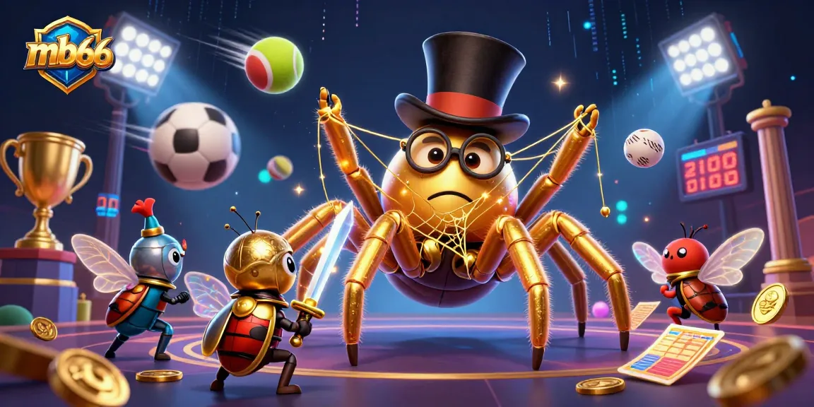 Bet on mb66 while observing an engaging scene featuring a golden tarantula and a brave beetle knight.