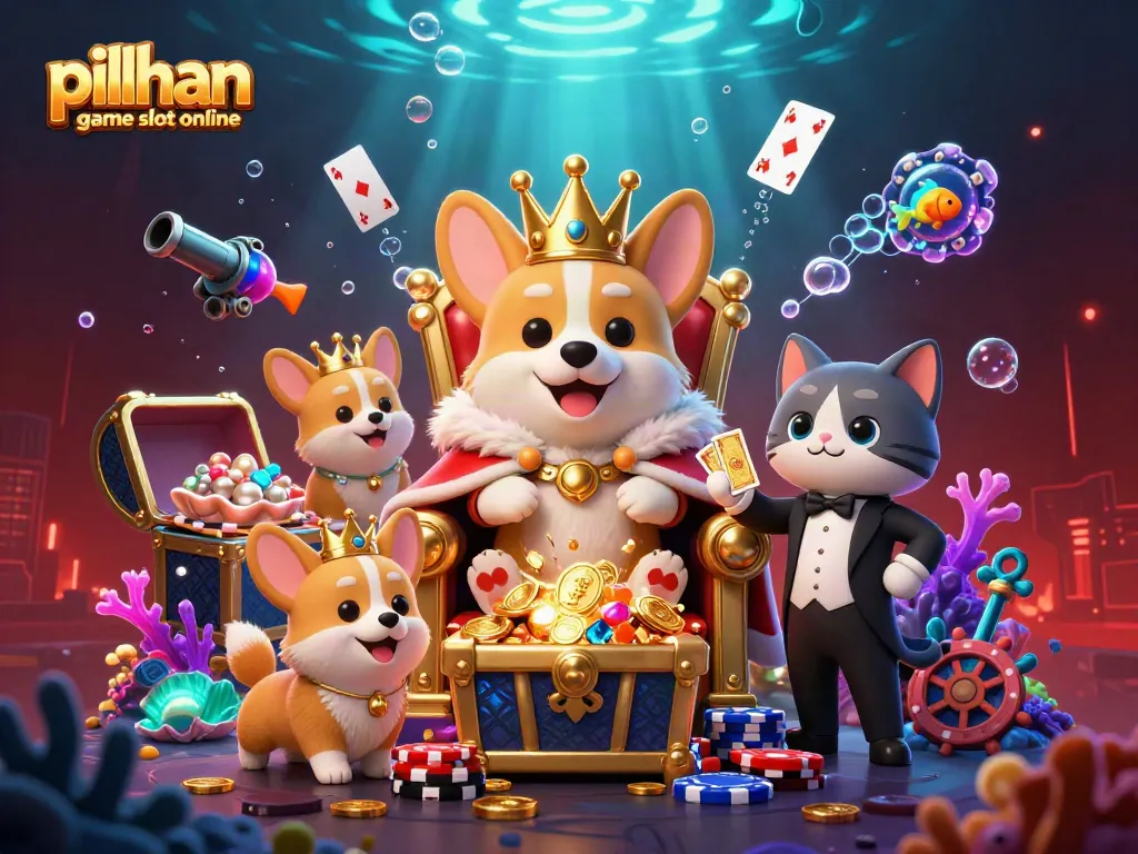 Melihat pilihan game slot online dengan grafis yang menarik dan penuh warna, lengkap dengan elemen slot yang menghibur.