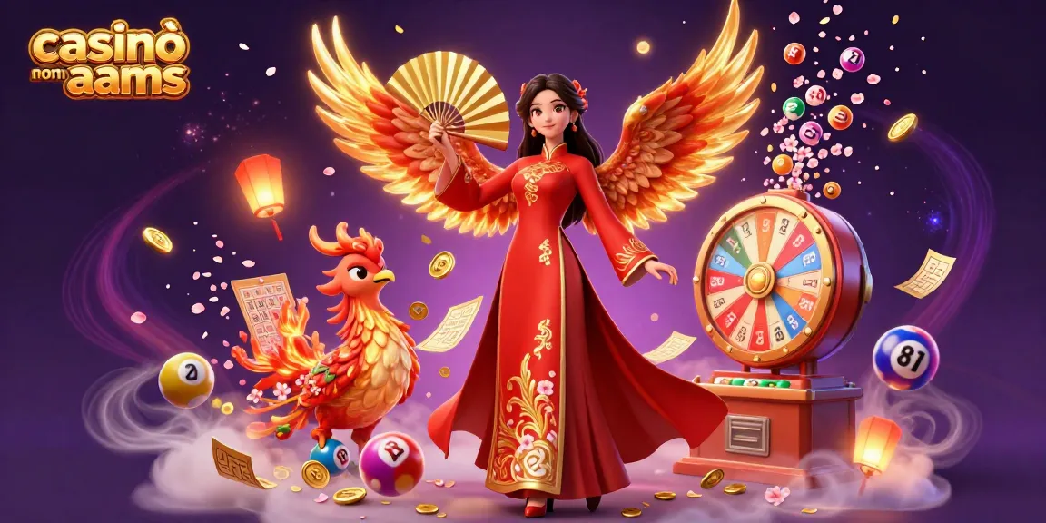 Vetrina di casinò online non AAMS con personaggi vivaci e elementi di gioco dinamici in un'illustrazione 3D.