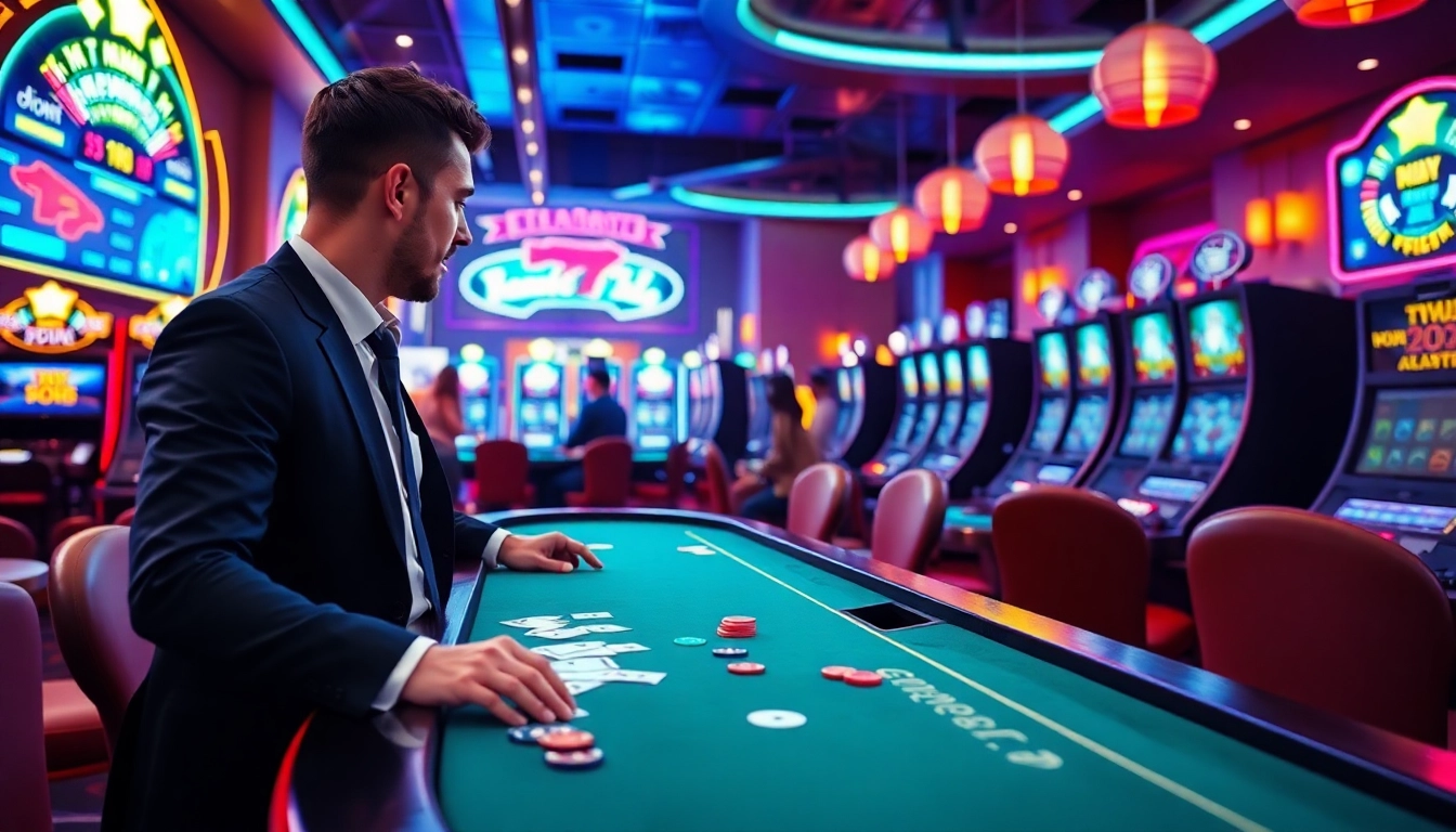 Experience the exciting world of Vegas hero online gaming with engaging dealers and vibrant casino atmosphere.