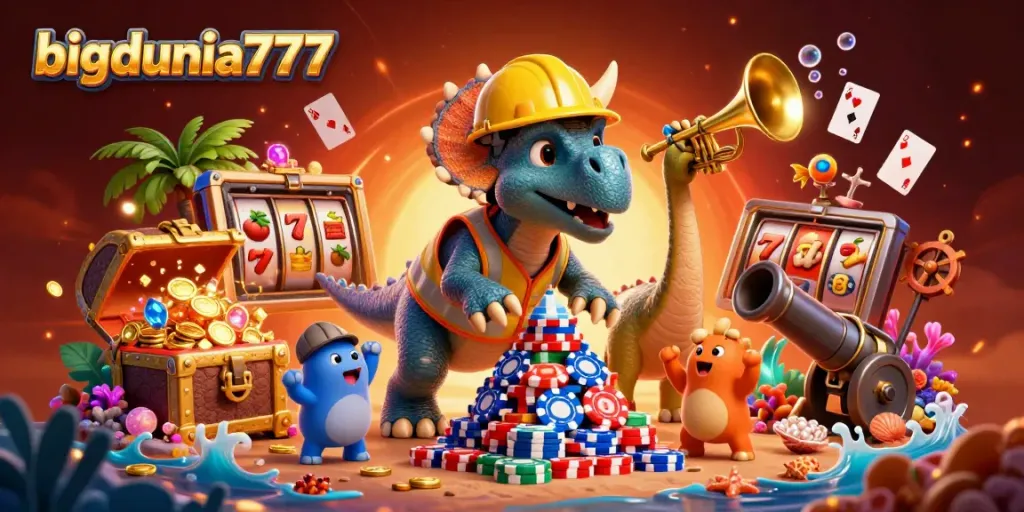 Engage with bigdunia777 through exciting casino gameplay featuring animated characters and vibrant graphics.