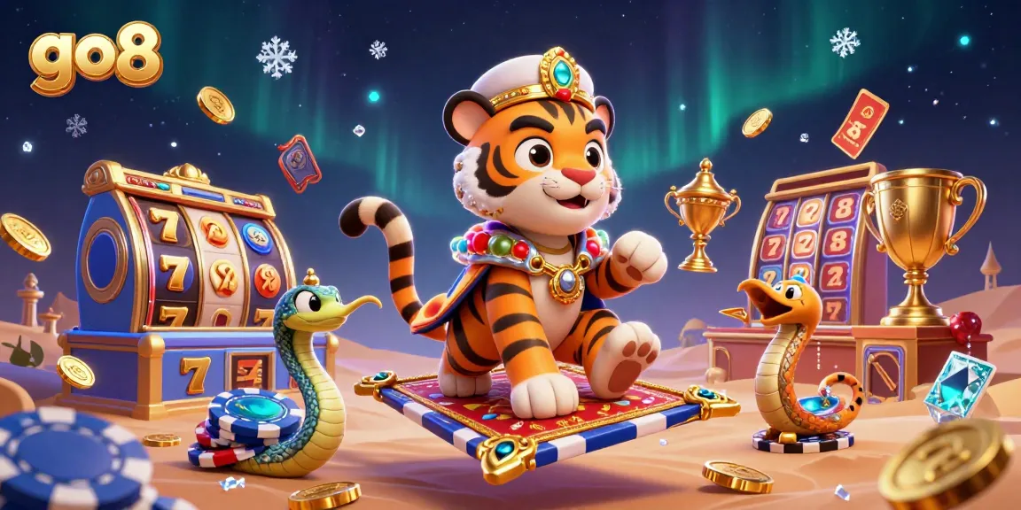 Enjoy thrilling gaming adventures at go8 with a magical 3D casino illustration featuring engaging elements.