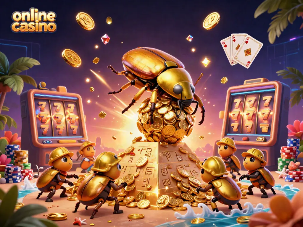 Experience immersive gameplay at an online casino with vibrant characters and dynamic elements.