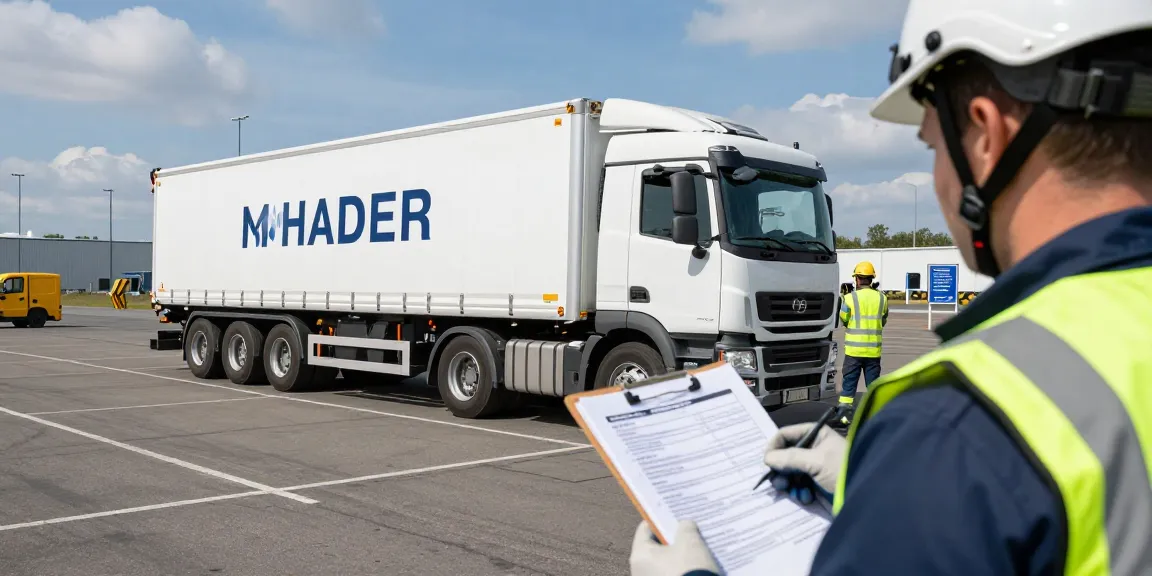 Gefahrguttransport Dortmund: ADR-Transport Lkw mit geschulten Fahrern bei Sicherheitsüberprüfungen.