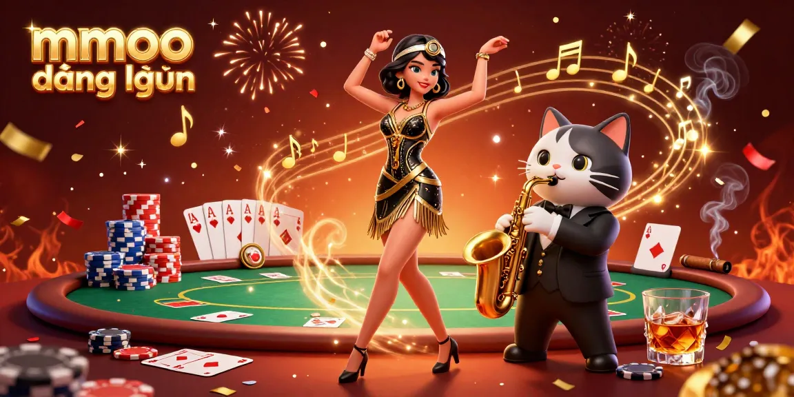 Engage with mmoo đăng nhập for an exciting dance at the casino with vibrant characters and gaming elements.