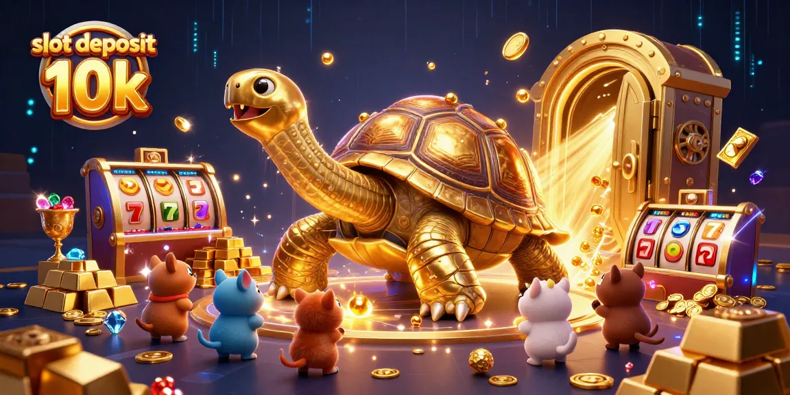 Spin the reels and win big with slot deposit 10k in this lively casino scene.