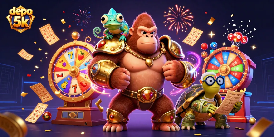 Spin potential awaits at depo 5k with lively characters and dynamic casino elements showcased in 3D.