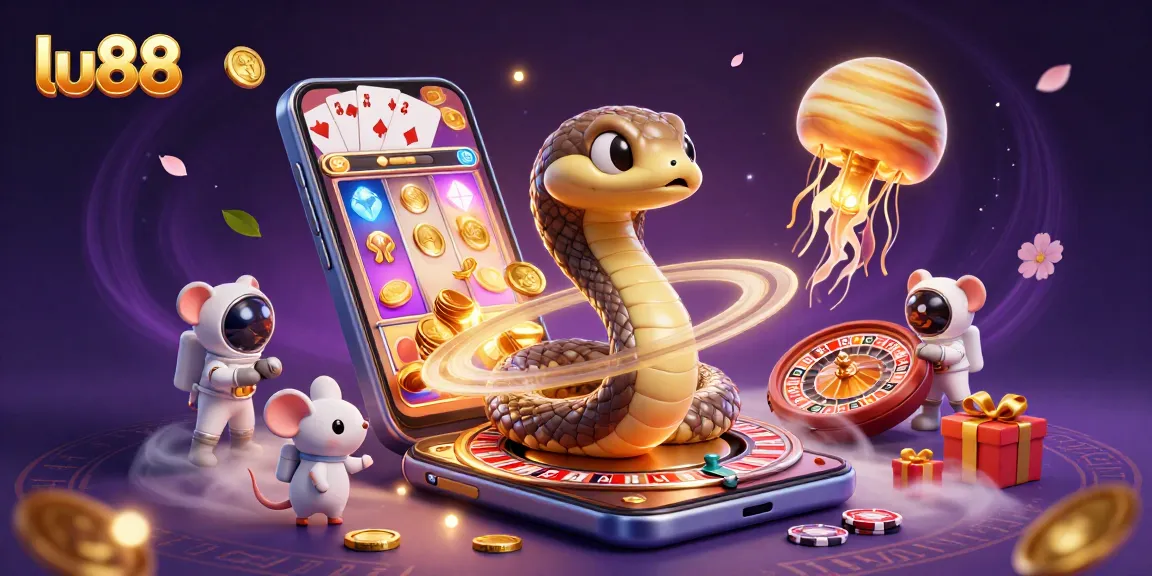 Experience thrilling bets with lu88 as cartoon characters engage in cosmic casino gameplay.