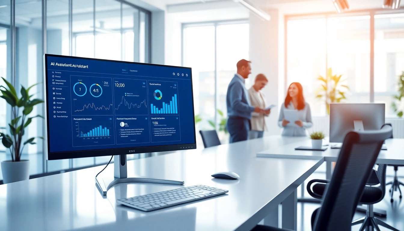 Optimizing teamwork through the enterprise assistant platform displayed on a modern desktop.