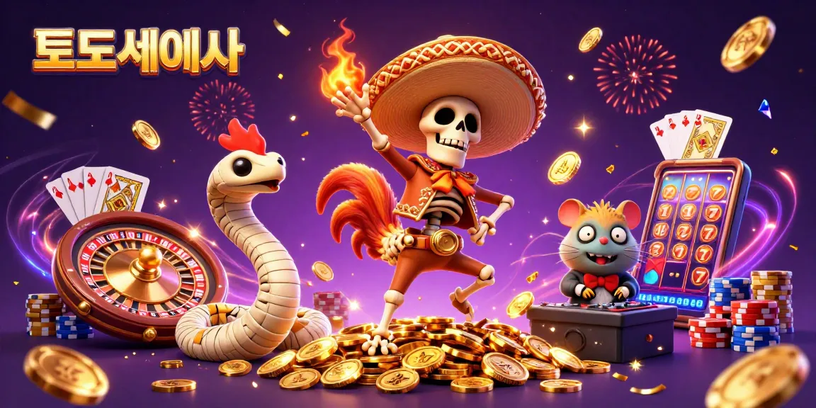 Experience thrilling wins at 토토사이트 with lively characters in a vibrant casino scene.