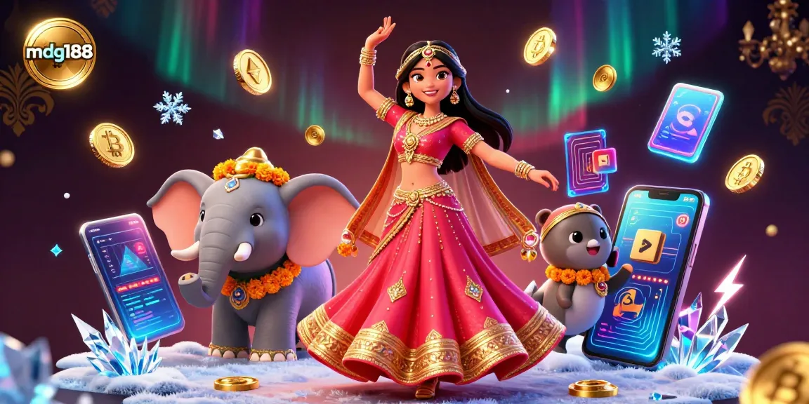 Experience the excitement of mdg188 with vibrant casino-themed 3D characters and elements.