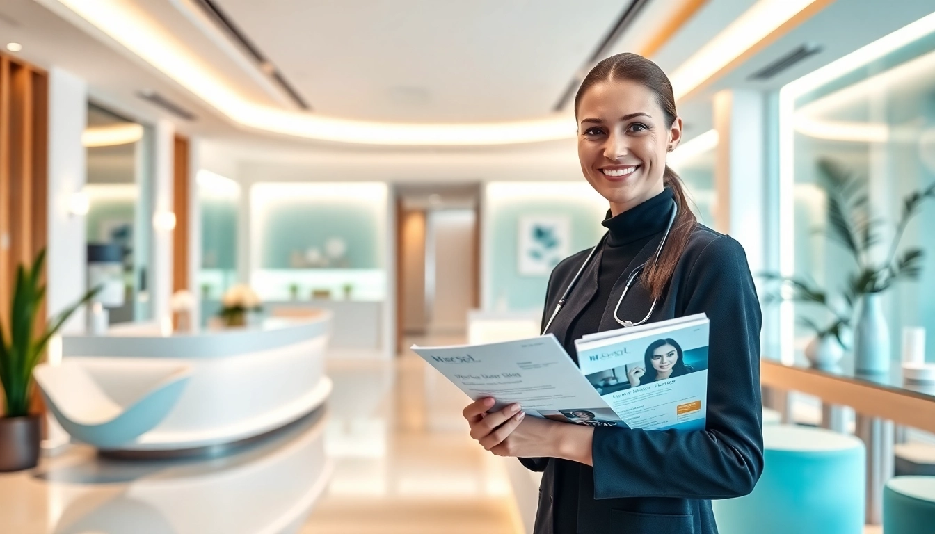 Engaging medspa marketing ideas showcased in a welcoming reception area with friendly staff.