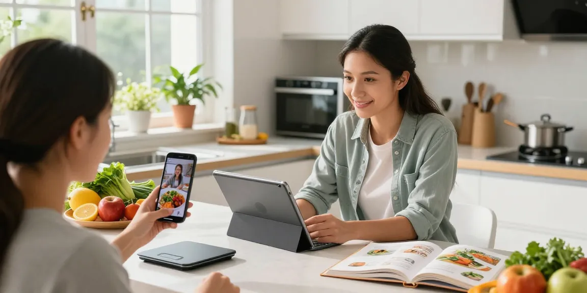 Capturing the best food tracker session with photo logging in a bright kitchen.