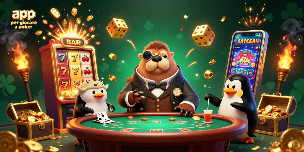 Gioca a poker con le migliori app per giocare a poker in un'illustrazione vivace e dettagliata.