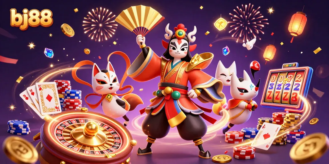 Experience the thrill of bj88 casino with vibrant winnings and engaging 3D characters.