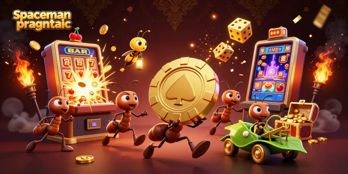 Experience the thrill of Spaceman Pragmatic's casino heist with vibrant illustrations.