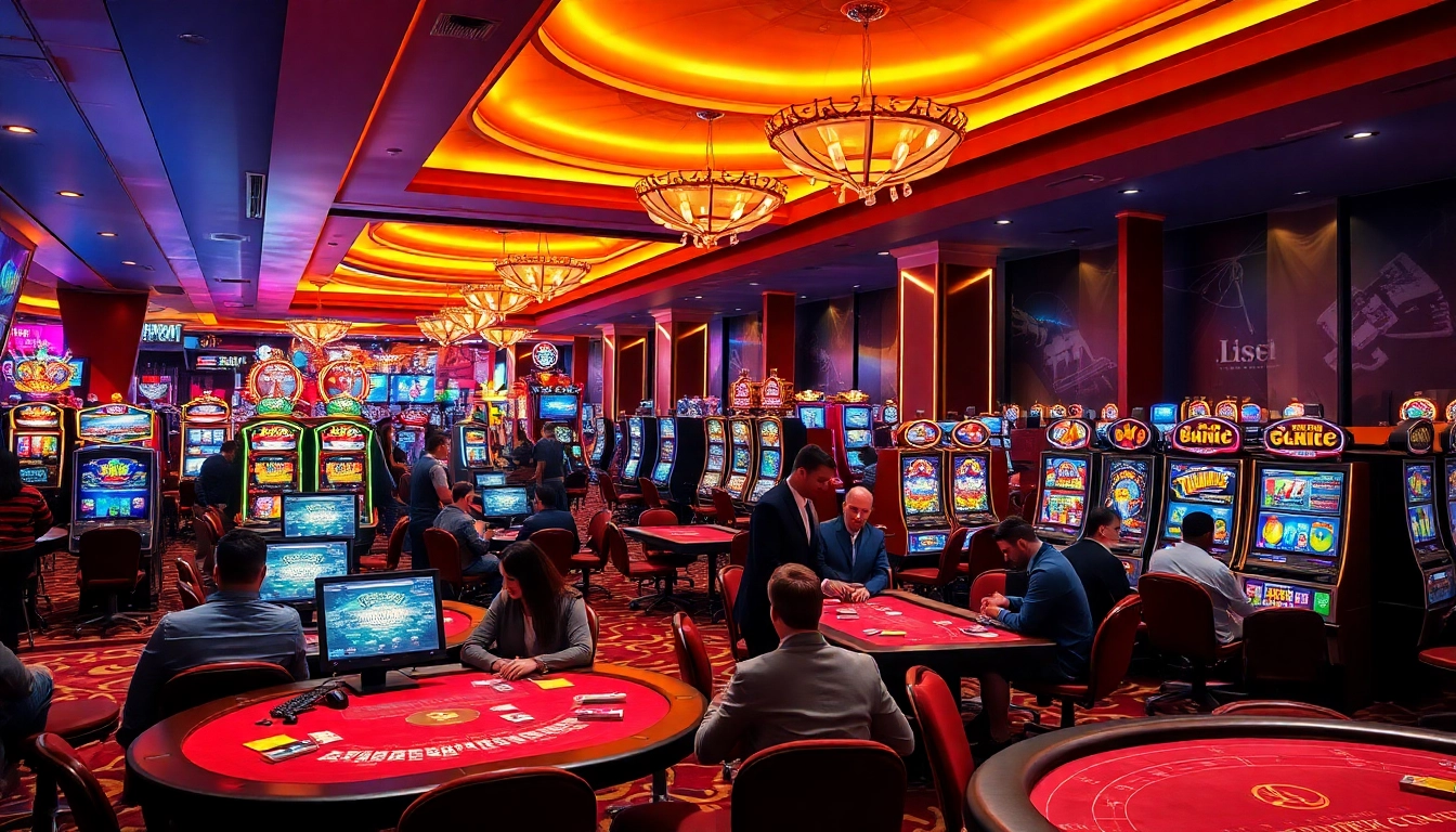 Experience thrilling Non gamstop Casino Uk with players enjoying a lively gaming atmosphere.