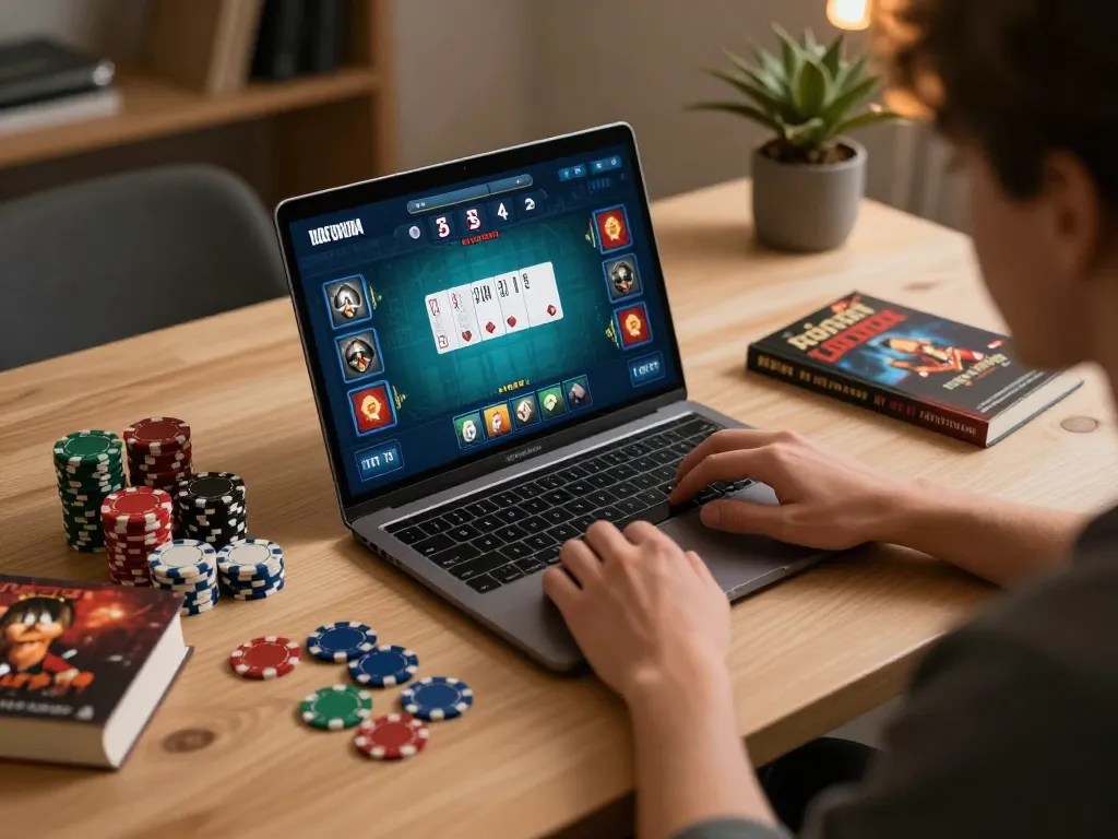 Experience strategic online poker gameplay at FC88 with detailed betting interface.