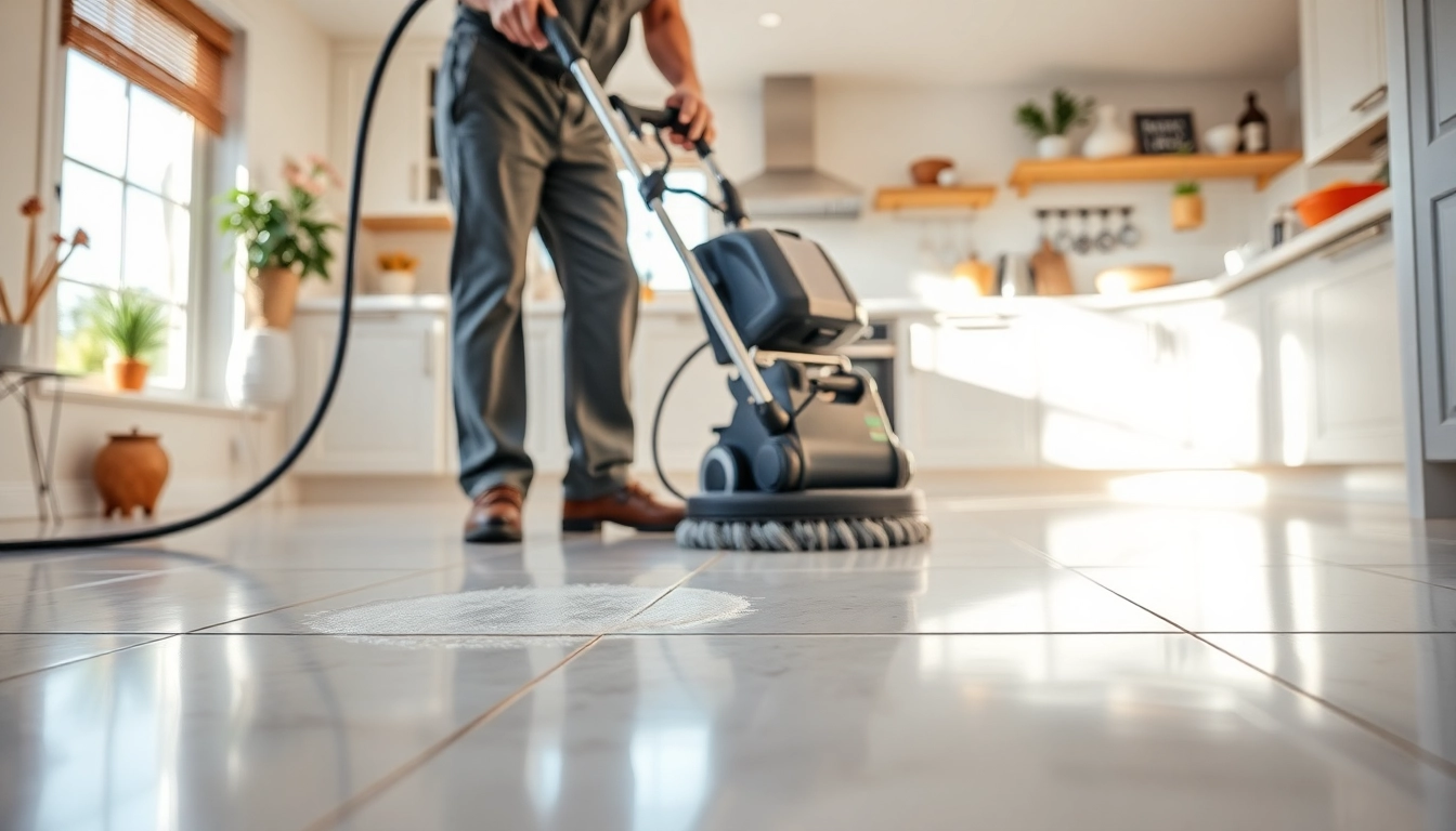 Tile cleaners near me sprucing up kitchen tiles in modern decor.