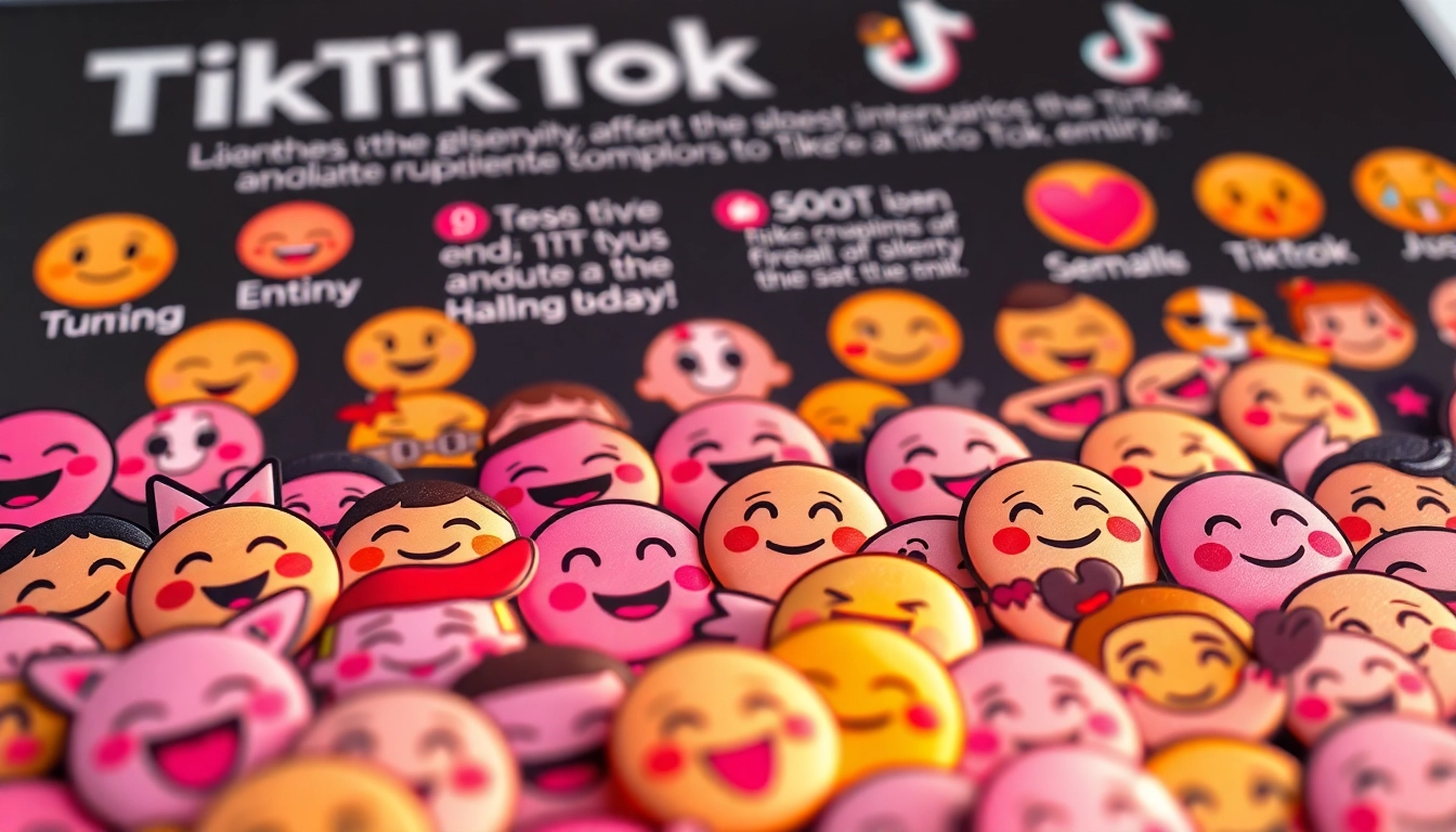 Engaging collage of tiktok emojis highlighting their meanings and usage creatively.