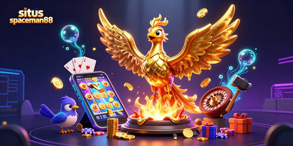 Experience the excitement of winning at situs spaceman88 with vibrant gaming elements and golden rewards.