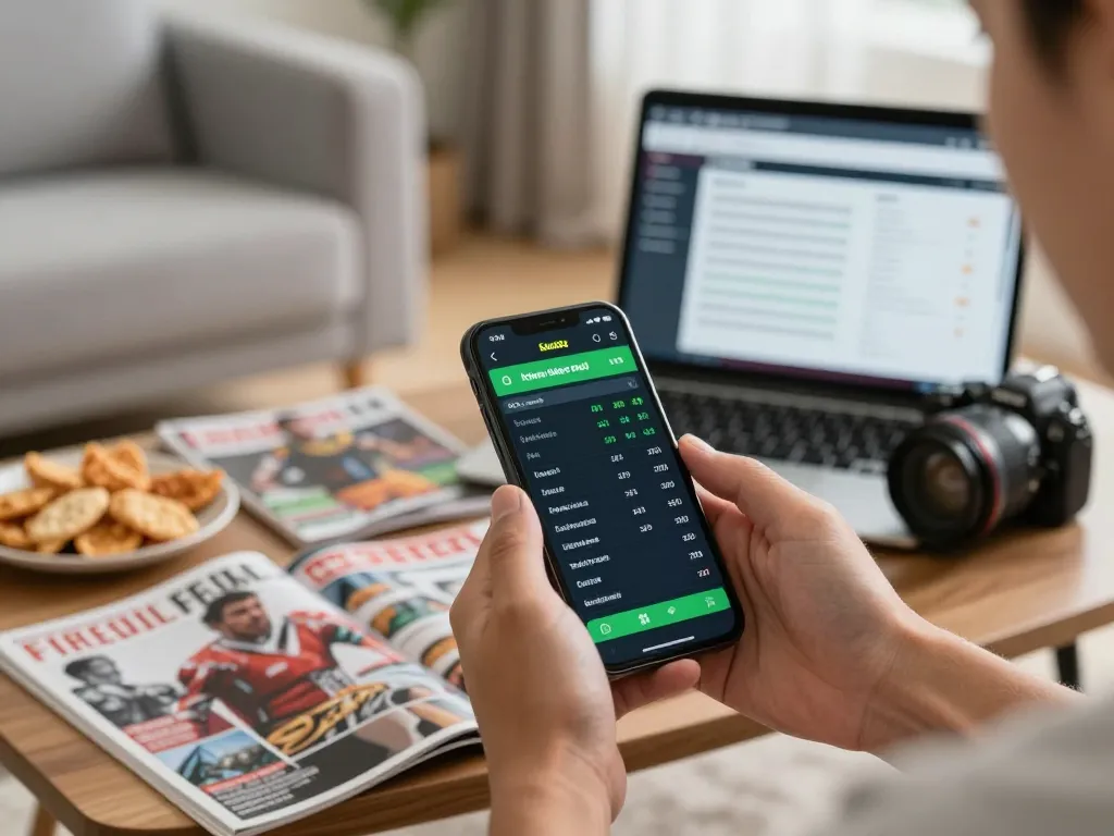 Experience live sports betting on 100cuci with exciting odds displayed on a smartphone.