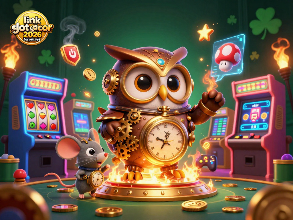 Gambarlah cara bermain di link slot gacor 2026 terpercaya dengan fokus pada mesin slot, simbol buah, dan elemen kasino futuristik.