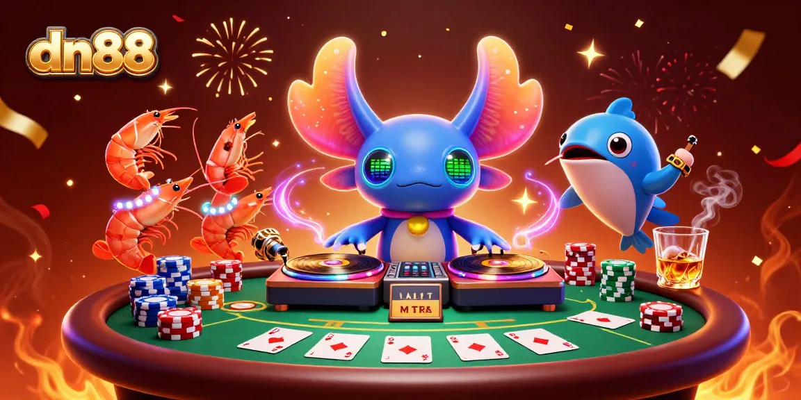 Experience thrilling gameplay at dn88 with neon characters and poker excitement.