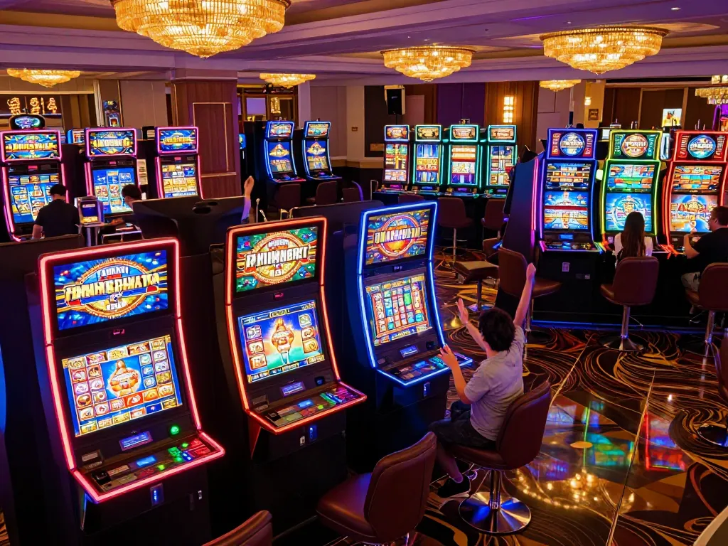 Celebrate wins at PUB88 with vibrant slot machines lighting up the casino atmosphere