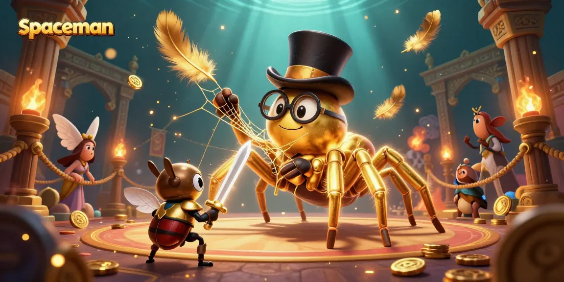 Experience thrilling gameplay in Spaceman as characters engage in a dynamic casino showdown.